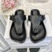 Luoyi Women's Flip-Flops 2025 Summer New Model With Metal Buckle, Open-Toed, Hollow Design, Comfortable For Daily Wear_vogvips.com