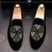 New Luxury Fashion Men Pointed Suede Embroidery Slip On Casual Oxford Shoes Wedding Groom Driving Homecoming Business Footwear_vogvips.com