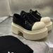 SMK Cross Flower Derby Shoes New Wilderness Low-top Lace-up Casual Color Matching Versatile Height Increase Black And White Big Head Shoes Women_vogvips.com