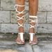 2025 Flat Sole Ankle Strap Sandals Women's Oversized Beach Shoes_vogvips.com