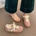 Yellow Leather German Training Shoes Women's Shoes Women's Shoes Flat Casual Sports Board Shoes_vogvips.com