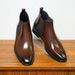 Men's English sleeve vintage handmade leather boots English high top ankle boots_vogvips.com