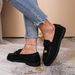 SHLIANG Women's Fashion Flat Casual Shoes Suede Elegant Loafers Design Breathable Slip On Shoes Autumn Casual Business Women Shoes X0075_vogvips.com