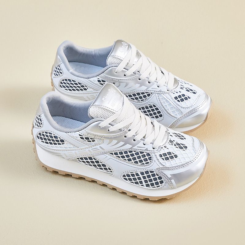 Dad Shoes Female Student Sports And Leisure Street Shoes Mesh Breathable Heightening Shoes_vogvips.com