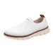 Fashionable Lightweight Leather Casual Shoes All Seasons Durable Walk Resistant Work Antiskid Comfortable Flat Shoes For Men_vogvips.com