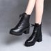 Z Martin 2024 New Winter Versatile Short With Chunky Mid Heels, Thick Soles, Internet Celebrity Platform Lace-up Boots_vogvips.com