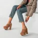 Sandals Women's Shoes Super High Heel Chunky Wooden Wedge Platform Open Toe Summer Beach Slip On Slides_vogvips.com