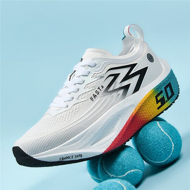 Men's Sports Shoes Cushioning Non-Slip Flat Wear Resistant Sneakers Mesh Breathable Platform Soft Running Shoes For Man_vogvips.com