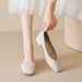 Grandma Shoes Women's Thick Heel French Single Shoes Medium Heel Shallow Mouth Evening Women's Shoes_vogvips.com