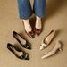 Stiletto Pointed-toe Shoes, 2026 Spring New French Style Patent Leather Mid-heel Red Wedding Shoes, Slip-on Square Buckle Shallow_vogvips.com