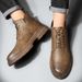 Thick-soled High-top Retro Martin Boots Waterproof Short Boots Outdoor Tooling Boots Heightening Men's Shoes_vogvips.com