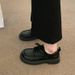 Small Leather Shoes For Women In The Spring And Autumn Of 2025, New British Style Soft Versatile Lace Up Black Work_vogvips.com