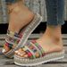 Plus-size Women's Thick Bottom Fish Mouth Twine Candy Slippers_vogvips.com