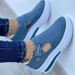 Plus Size Women's Sports Shoes Velcro Breathable Thick Soled Platform Casual Mesh Hollow Low Top_vogvips.com
