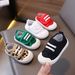Children's Casual Canvas Soft Sole Sneakers Low Top Spring Autumn Velcro White Boys Girls Single Walking Shoes_vogvips.com