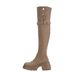 Internet Celebrity Western Cowboy For Women, Autumn And Winter Over-the-Knee Long Snow Boots, Foldable Two-Way_vogvips.com