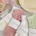 5/10 Pairs Women Macaron Colored Short Fashionable Simple Soft Comfortable Sweat Absorbing Breathable Casual Socks_vogvips.com