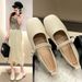 Single Shoes Women's Shallow Mouth Mary Jane Women's Shoes Low Heel With Small Skirt Pearl Square Head Ladyshoes_vogvips.com