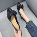 2025 Korean Version Gentle Fairy Butterfly Bow Water Diamond Single Shoe Pointed Shallow Mouth, One Foot Stepping Gold_vogvips.com