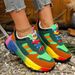 Running Fashion Colorful Casual Sneakers Comfort Lace Up Outdoor Platform Shoes For Women Zapatos De Mujer_vogvips.com