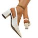 Women's Pointed Toe High Heeled Sandals Summer Fashionable Versatile Open Back Breathable Simple Crocodile Pattern_vogvips.com