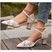 Plus-size 2021 New Model European And American Solid Color Thick-soled Cross-strap Women's Sandals Wish Size 43_vogvips.com