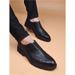 Men's Height Increasing Trendy Hairstylist Pointed Business Carved Breathable Casual Leather Shoes_vogvips.com