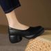 Qi Yan Soft Lightweight Loafers Thick Sole Platform Small Leather 2025 Spring New Single Shoes For Women_vogvips.com