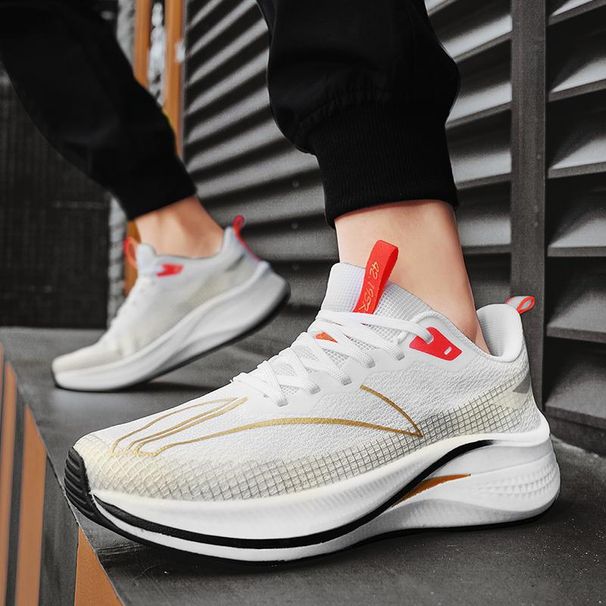 Men's Spring New Flyknit Mesh Sports Breathable Fashion Couple Casual Travel Shoes_vogvips.com