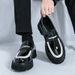 2025 Spring And Summer New Casual Men's Coarse Heel Sleeve Large Size Le Fu Fashionable, Versatile, Comfortable, Simple_vogvips.com