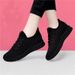 Women's Breathable Non-slip Platform Fashion New Casual Korean Running Black Sneakers Shoes For Women 2024 Autumn_vogvips.com