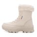 2025 New Fashion Fleece-Lined Thickened Warm Cotton Shoes For Women Winter Northeast Travel Skiing Versatile Snow Boots_vogvips.com