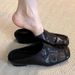 Sheepskin Version~ Closed-Toe Half Slippers For Women, New Style, Height-Increasing Genuine Leather Sandals, French_vogvips.com