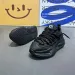 Fashionable Mens Designer Durable Thick Soled Sneakers Versatile Pure Black White Solid Color Casual Dad Shoes Size 39_vogvips.com
