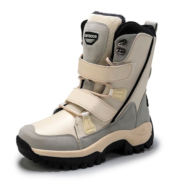 「XGXC」New Winter Warm Snow Boots For Men And Women, Fleece-lined High-top, Versatile Outdoor Hiking Cotton-padded Boots_vogvips.com