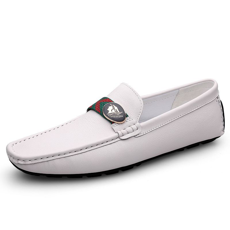 Doudou Men's Shoes Style Men's Casual Leather Shoes Lazy Driving Soft Sole_vogvips.com