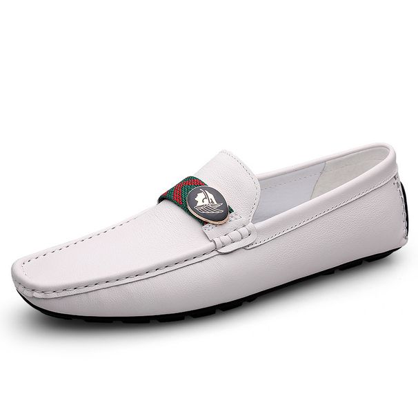 Doudou Men's Shoes Style Men's Casual Leather Shoes Lazy Driving Soft Sole_vogvips.com
