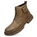 Martin Boots Fleece Warm High-top Tooling Leather Boots Medium-top Casual Leather Shoes_vogvips.com
