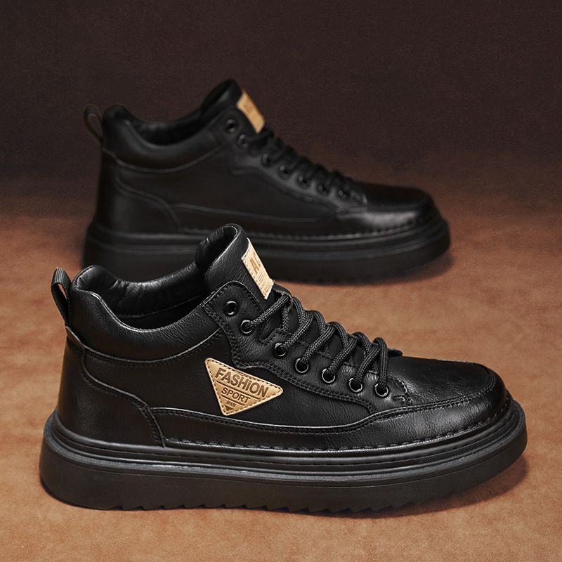 Men’s Shoes new British style all match retro Martin boots men's casual shoes men's trendy leather shoes_vogvips.com