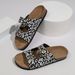 Factory Direct Supply Of Foreign Trade Women's Shoes: Leopard Print Cork Sole Sandals, European And American Style_vogvips.com