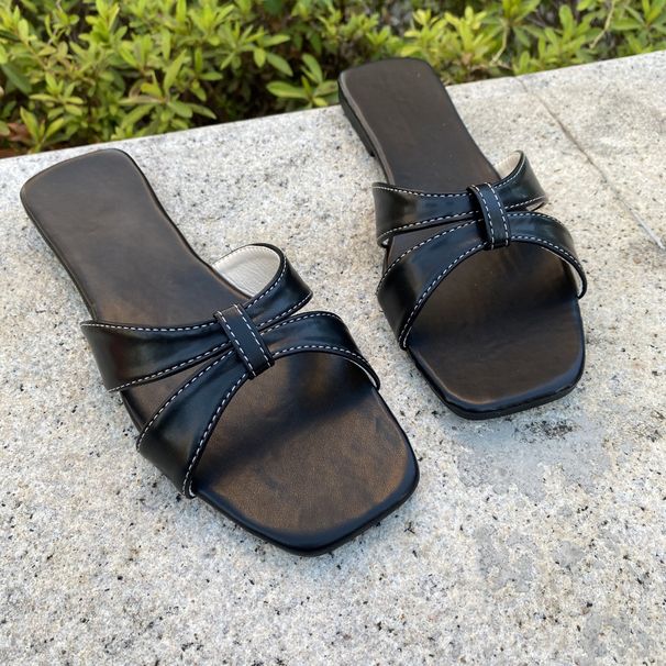 French-style High-end Comfortable Casual Non-slip Women's Slippers, 2025 New Fashion Versatile Roman-style One-strap Beach_vogvips.com