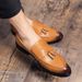 Fashionable Men's Plus Size Fringed Leather Shoes Korean Version Trendy Hairstylist Lazy Shoe Set_vogvips.com
