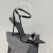 New Style Women's High-heeled Shoes With Rhinestone Square Buckle, Pointed Toe, Sexy Side Cutout, Thin Heel, And Single_vogvips.com