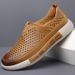 Leather Sandals, Clogs, Men's Shoes, 2026 Spring And Summer New Fashion Simple Soft-soled Closed-toe Mesh Breathable_vogvips.com