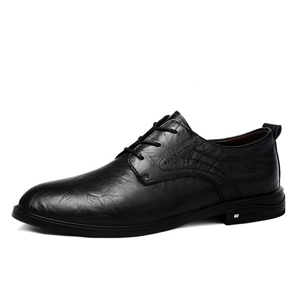 Cross-Border Men's Brogue Business Spring Low-Cut Carved Genuine Leather Top Layer Cowhide European And American Casual_vogvips.com