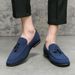 Fashion Pointed Toe Men Tassel Small Leather Shoes Men's Casual Loafers Moccasins_vogvips.com