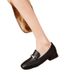 2026 Summer British Women's Mid-Heel Chunky Heel Leather Shoes, Popular Online Style White Loafers_vogvips.com
