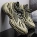Black Warrior Men's Muscle Training Sneakers Breathable Knitted Casual Fashion Dad Shoes Sports Running Lightweight Comfort_vogvips.com