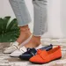 Large Size Women's Flat 2023 Fashionable Fly Woven One Foot Butterfly Bow Casual Breathable Commuting Single Shoes_vogvips.com