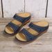 Plus-size 2025 Retro Non-slip Foreign Trade One-strap Wedge Heel Round-toe Cross-border Women's Sandals New Style_vogvips.com